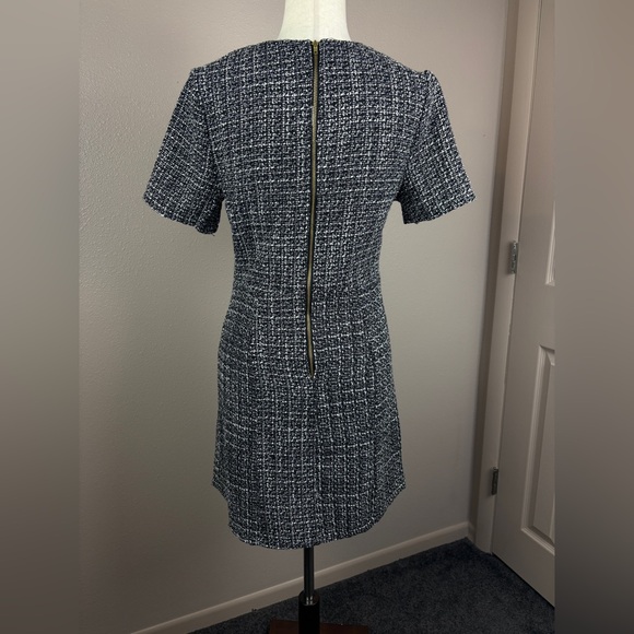 BeBop Monochrome Tweed Dress with Gold Accents size Small - Picture 2 of 7